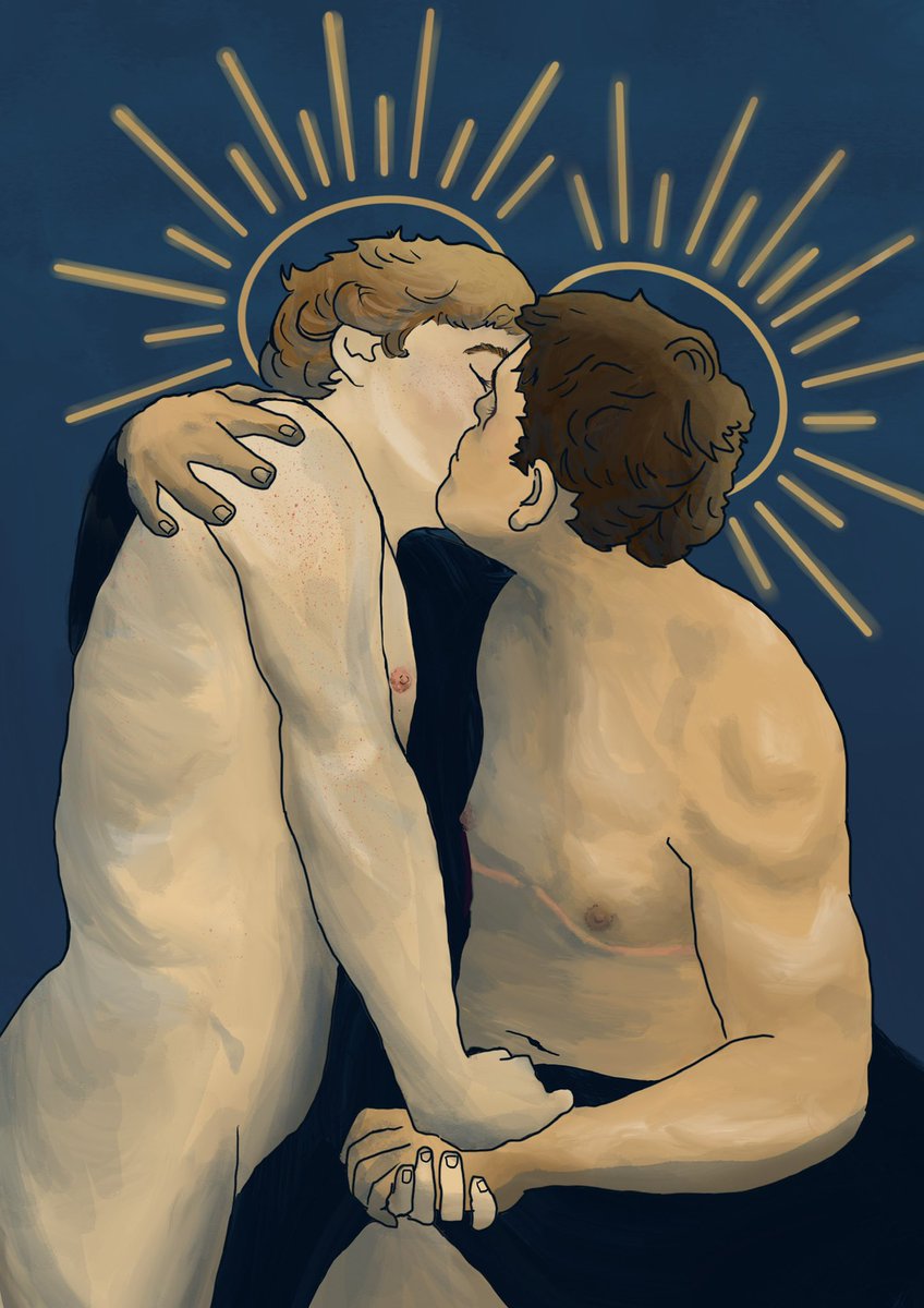 apollosdagger's tweet photo. Hi! Thought I’d share my art for #PortfolioDay I’m a trans person from Vienna and I paint things that make me happy and a lot of queer bodies✨ https://t.co/XM7wXugocs