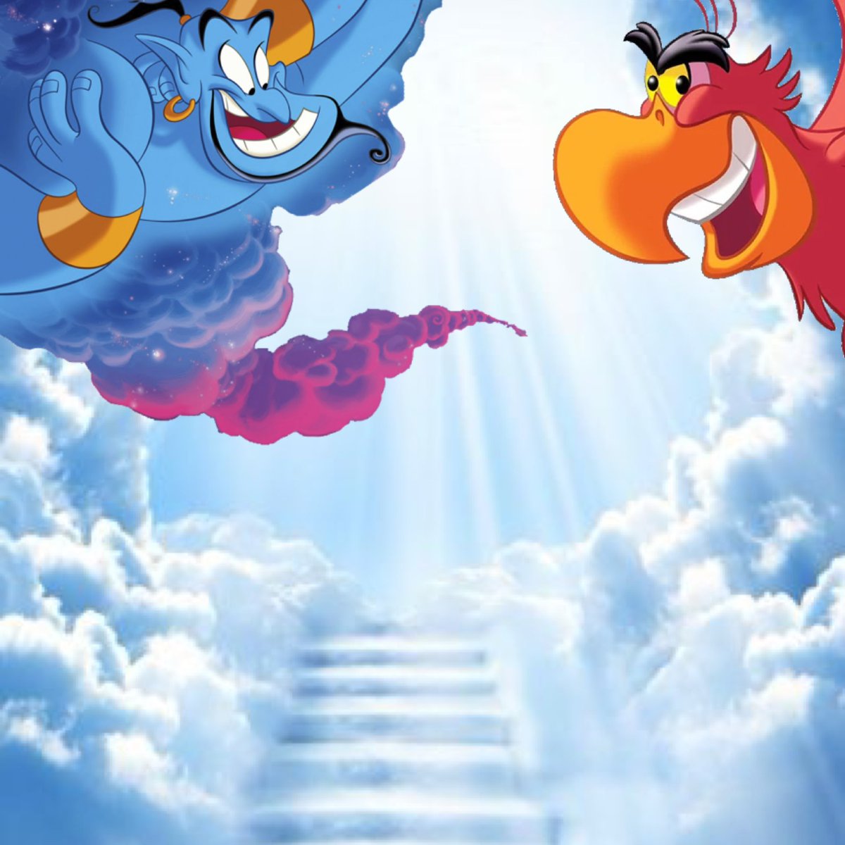theonetimfrom91's tweet photo. It just dawned on me that we now lost both Iago & Genieโฆ.. ๐ข #RIPGilbertGottfried #Riprobinwilliams #RipIago #RipGenie #Aladdin https://t.co/HffSNGavYn