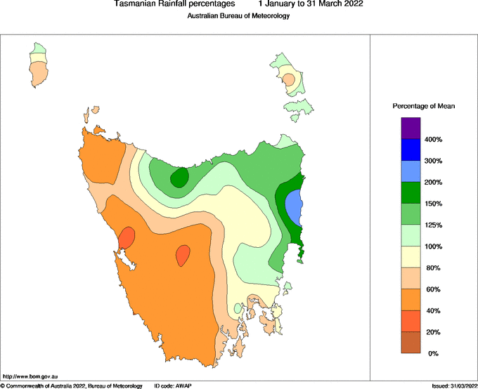 Where I live is normally very wet. At the moment it is very dry. I wrote a little thing about it for our local Wildcare group. (I live in the little red oval on the West Coast). wildcaretas.org.au/group-news/wil…
