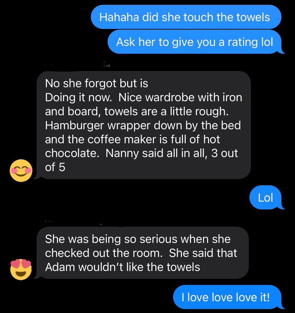 IcePrincessKCL's tweet photo. I had to share this with you gents @oohgaryc @adamhattan My nan is with my mom at a hotel and she said she had to be like Adam and Gary! https://t.co/XzFVEgT6Z4