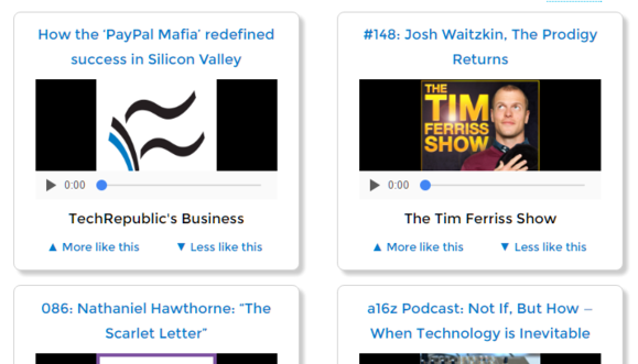firasd's tweet image. Podcast app with a Youtube-style recommendation algorithm #livechanging
