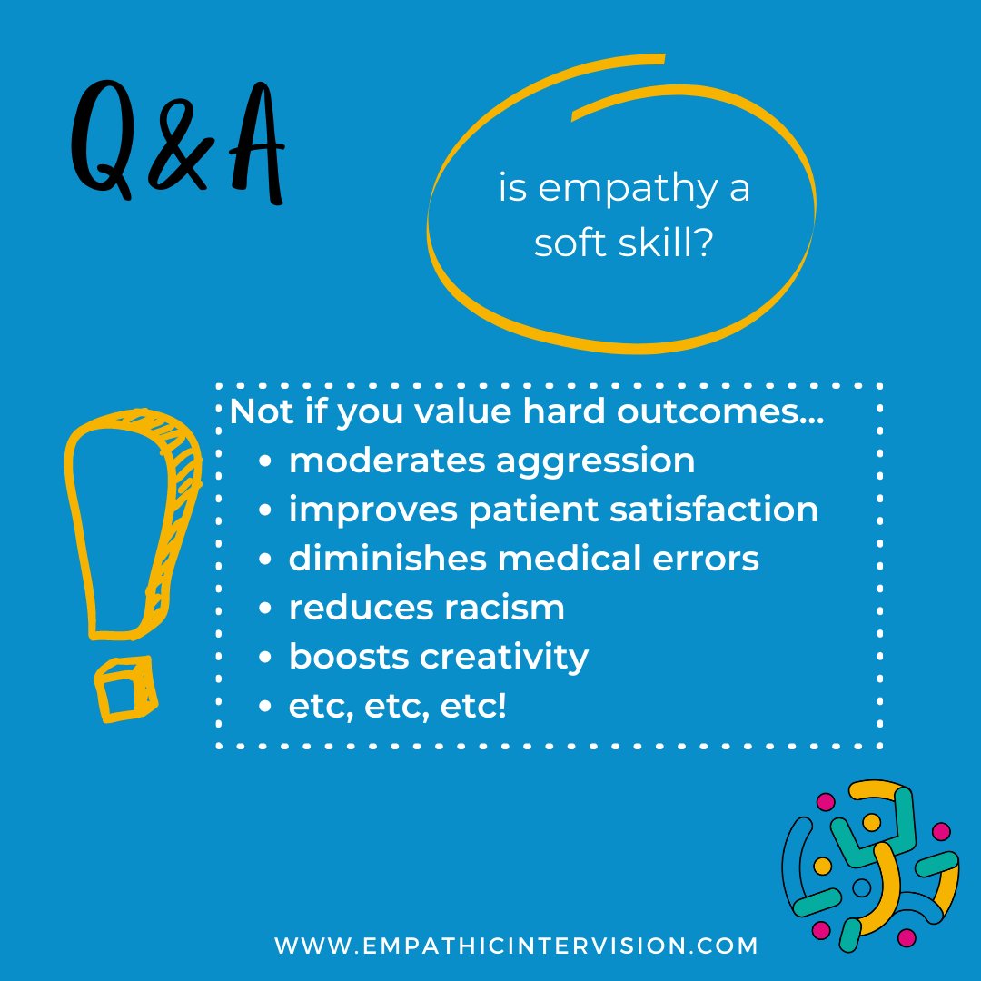 EIntervision's tweet photo. Is #empathy a soft skill? Not if you value hard outcomes.

Research shows that there are many benefits to empathizing with people around us. This is just the tip of the iceberg. Practice it skilfully.

#empathyatwork #empathyFAQ #healthcare #education #DEI https://t.co/SzTwOzj25n
