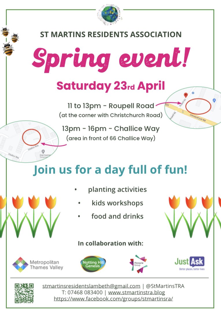 StMartinsTRA's tweet image. PLANTING EVENT: On Sat 23rd April we’ll be brightening up this unused corner of Roupell Rd with a community planting event! 🌻🌱🌷🌼 Join is from 11am for a day full of fun!! 🤩 🥳