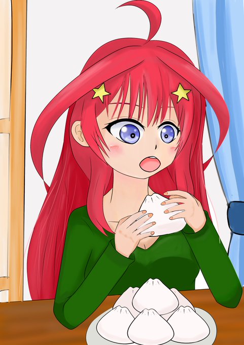 まったりこーひーさんがTwitterに投稿した中野五月(五等分の花嫁)のイラスト。