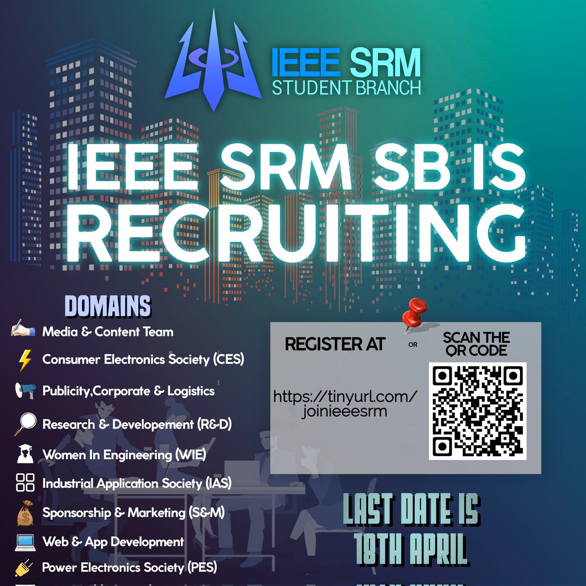ieeesrmist's tweet photo. Everyone's long-anticipated moment has arrived.

If you're interested in gaining exposure and becoming an expert in a variety of fields, the IEEE SRM SB is looking for you.

It's time to Innovate. Educate, Experiment, and Succeed

Register Right Away!
https://t.co/xdBhaBwylb https://t.co/Kh8bg440NO
