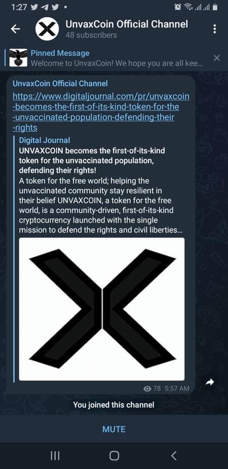 JZalmo's tweet photo. @unvaxcoin 48 subscriber here https://t.co/eDiSpkMNcE