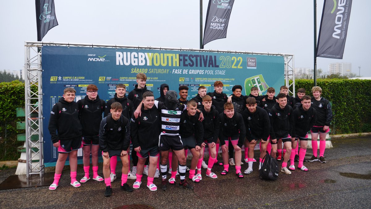 MonkswellRoad's tweet photo. Harry, Regan &amp; Ted helped @CwmbranRFCu15s reach the final of the Rugby Youth Festival in Lisbon last weekend, a competition involving 24 U15 teams from across Europe, losing to a golden try in extra time. @MonBoysSport #weflyasone #crows https://t.co/3JkGGyOMQm