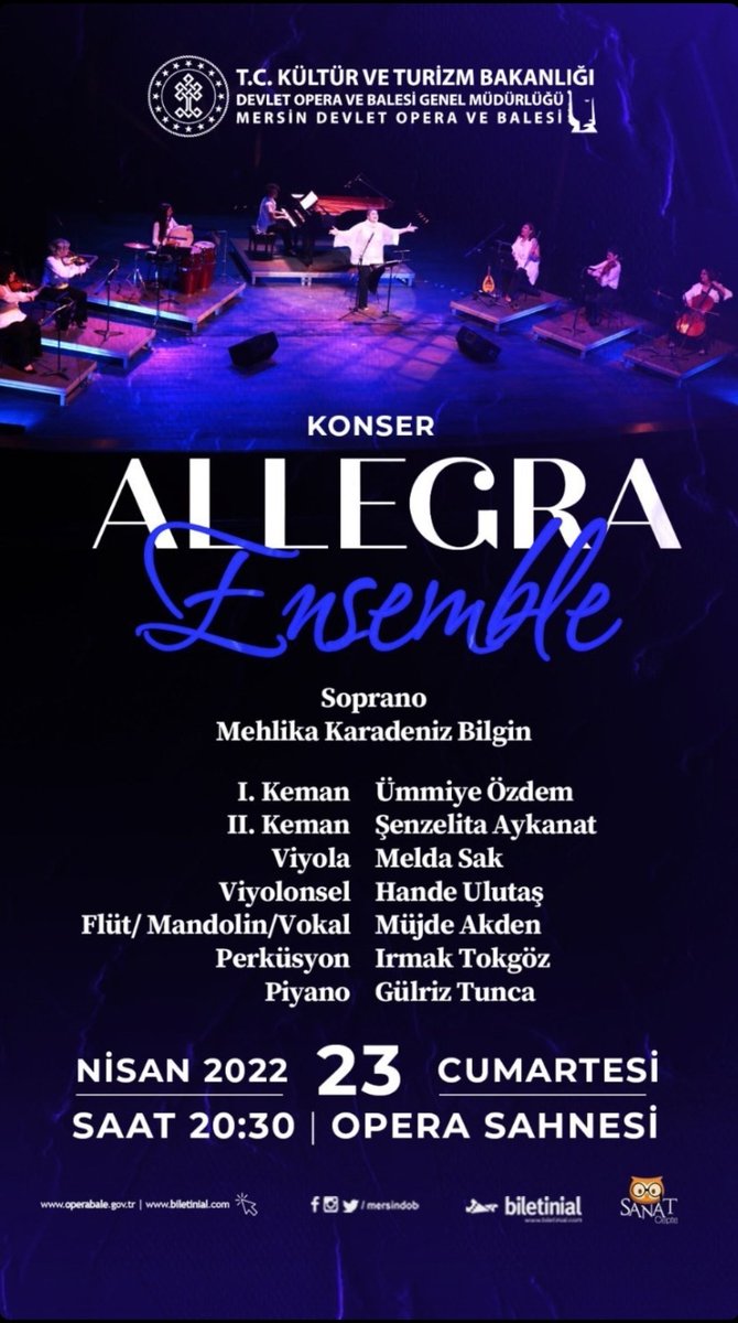 Allegra Ensemble (@allegraensemble) on Twitter photo ✨ Çok yakında yeniden Mersin'deyiz...
23 Nisan'da saat 20:30'da Mersin Devlet Opera ve Balesi'nde Allegra Ensemble konserine bekliyoruz...✨
.
.
#mersin #mersindesanat #mersindevletoperavebalesi #sanat #allegraensemble #konser #ensemble #23nisan #23nisankonseri <a href="/MersinDOB/">Mersin DOB</a> ✨ Çok yakında yeniden Mersin'deyiz...
23 Nisan'da saat 20:30'da Mersin Devlet Opera ve Balesi'nde Allegra Ensemble konserine bekliyoruz...✨
.
.
#mersin #mersindesanat #mersindevletoperavebalesi #sanat #allegraensemble #konser #ensemble #23nisan #23nisankonseri <a href="/MersinDOB/">Mersin DOB</a>