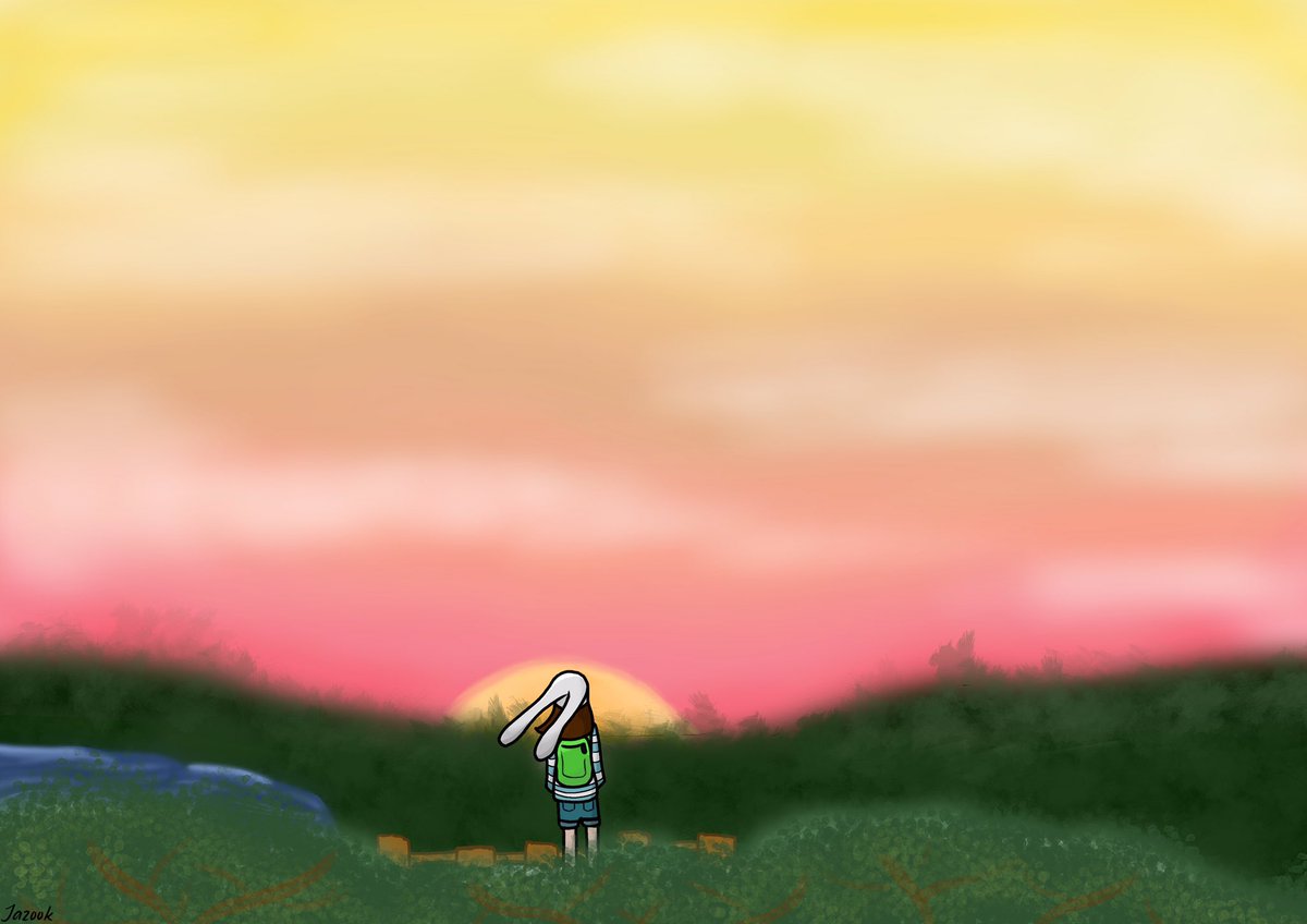 Jazook_'s tweet photo. “never waste a pretty sunset” 🌅 

likes and retweets are very much appreciated <3 love y’all 

#aimseyspace #aimsey #aimseyfanart #aimseyart #dsmpart #lore #dsmp #springduo #springduolore #thanks #dsmpfanart https://t.co/Wtk3rxS4bj