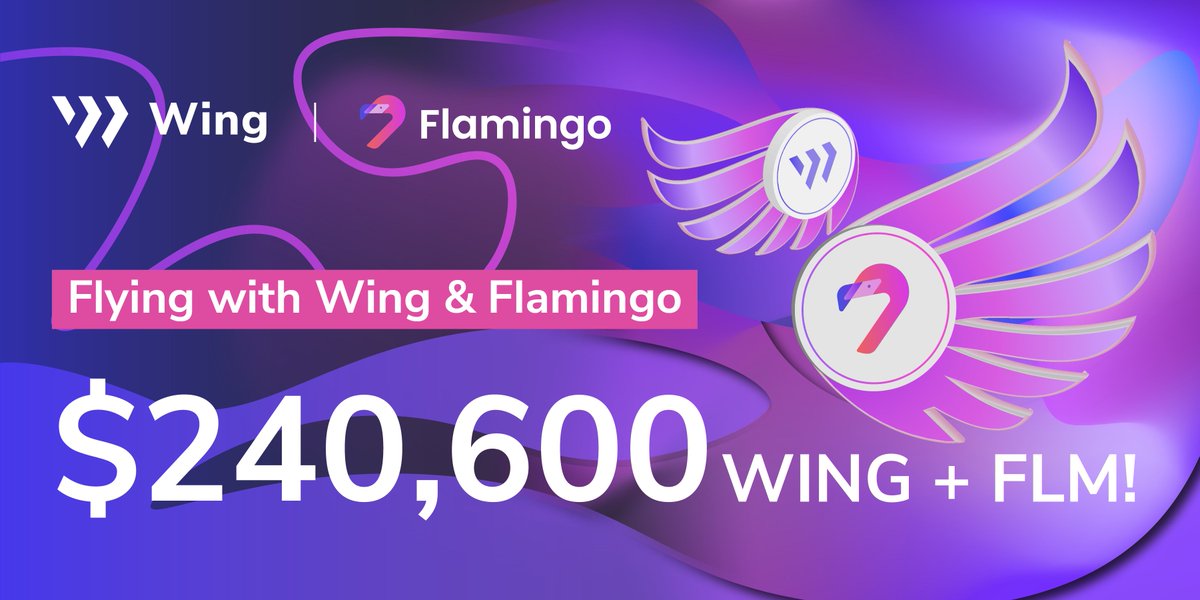 Wing_Finance's tweet photo. To celebrate the inclusion of $FLM in the #Wing #FlashPool (@OntologyNetwork), we have planned some great prizes ๐ธ
Watch out for more information tomorrow ๐ง
Hint... You may want to have some $FLM and $WING ready to join the fun ๐คซ
$WING @FlamingoFinance #FlamingoWing https://t.co/gz1254Z5Id