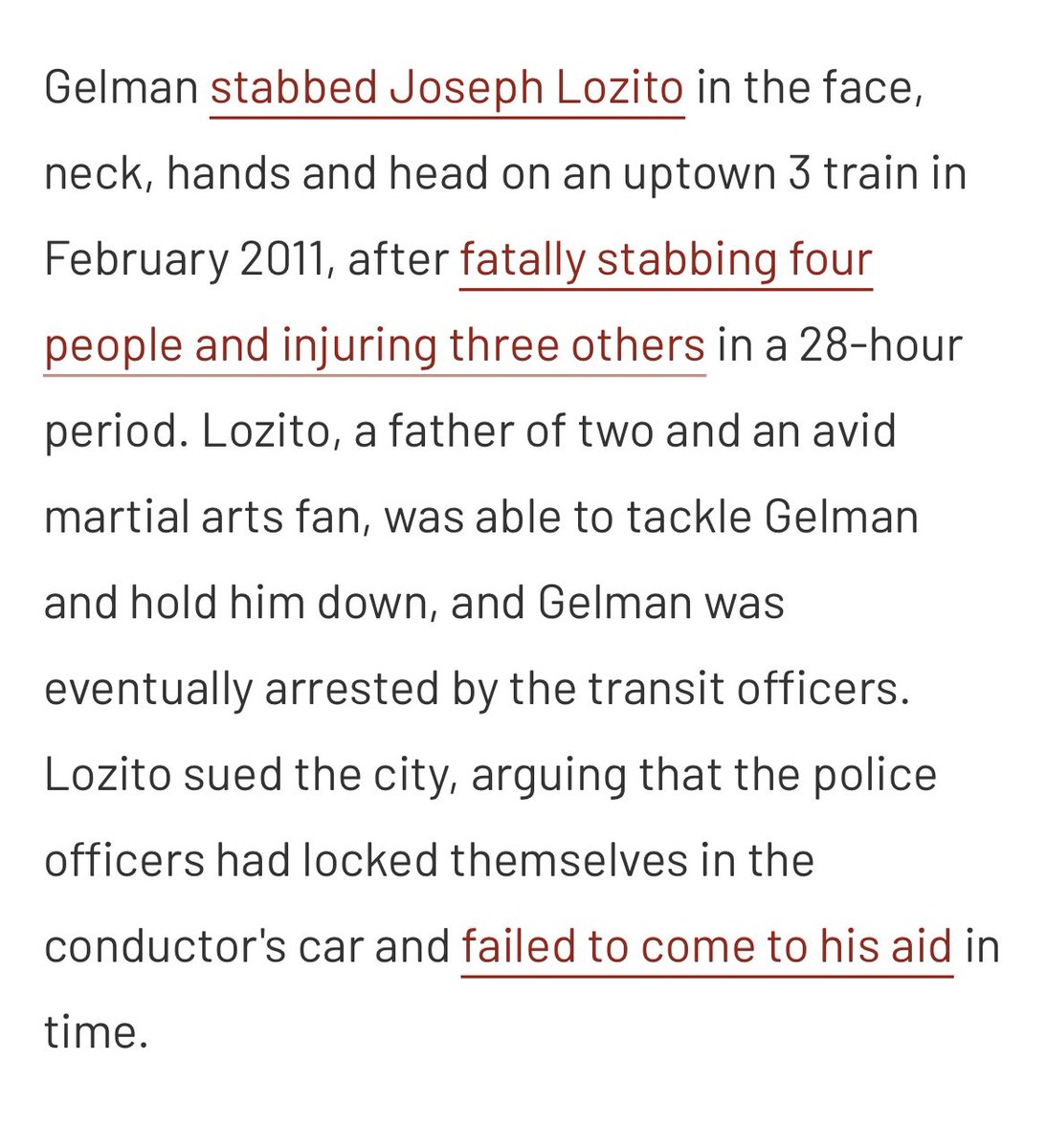 socialistdogmom's tweet photo. i don’t know why we’re arguing about whether adding infinity cops to the NYPD payroll could’ve stopped today’s shooting when we have this shining example of their courage &amp; accompanying court ruling already 

https://t.co/zThEX7591b https://t.co/9KYDgCme6T