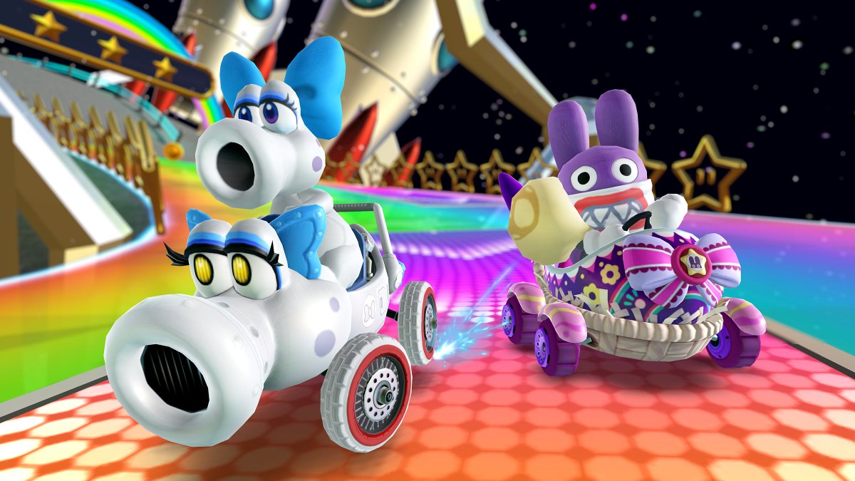 mariokarttourEN's tweet photo. Birdo (White) along with the White Turbo Birdo debut in the second half of the Yoshi Tour in #MarioKartTour! https://t.co/unQPkwrV7X
