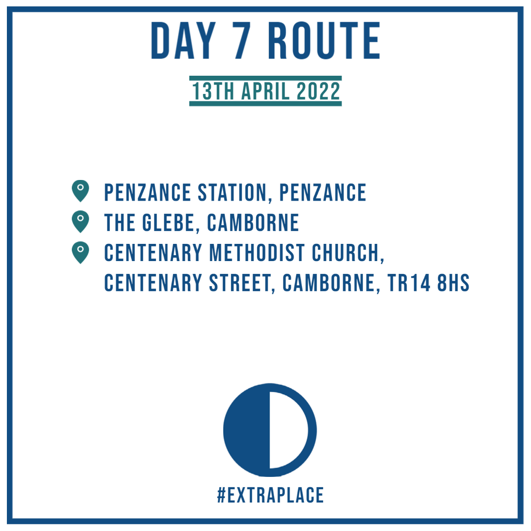 chat2debbie's tweet image. #Extraplace Day Seven* - Penzance to Camborne

Track our progress here: ow.ly/4c6o50IBX3F
Donate here: ow.ly/cjTc50IBX3J
More info/get involved here: debbie.chat

*Exact route may be amended as required, please DM us for up-to-date route info