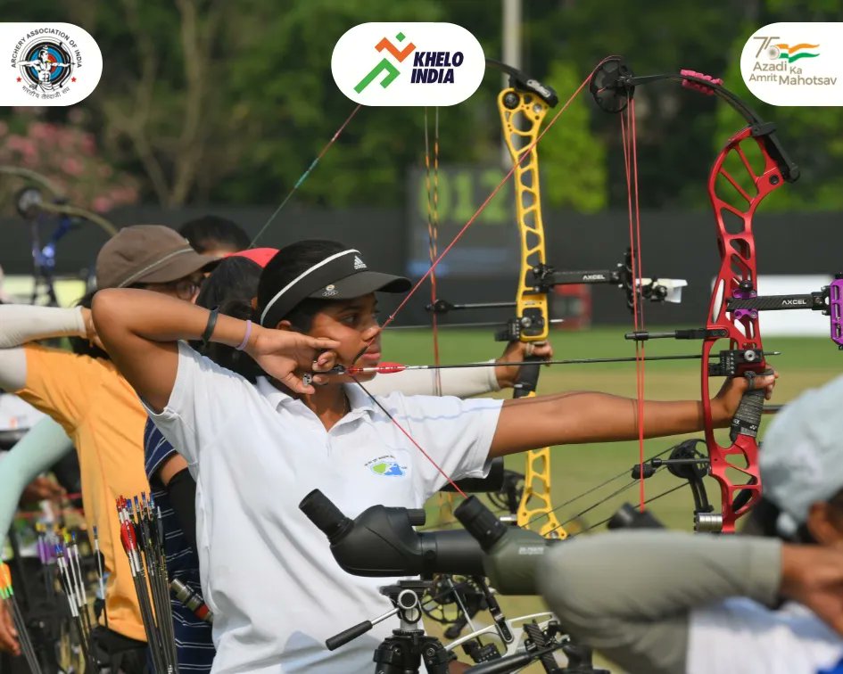 india_archery's tweet photo. Glimpses of 1st Khelo India National Ranking Women Archery 🏹Tournament.
📅 12-13 April, 2022
🏟️ JRD Tata Sports Complex, Jamshedpur, Jharkhand
#IndianArchery #kheloindia #women #sportsforwomen #womenempowerment #jamshedpur #Archery #NRAT #WomenNRAT #sports #women https://t.co/CGnai2Xxtg