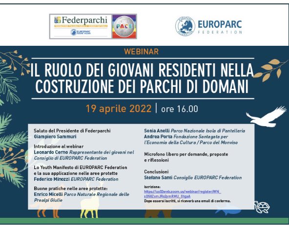 Che ruolo possono avere i #giovani che risiedono nei #parchi nella costruzione del #futuro delle #areeprotette? Webinar il 19 aprile