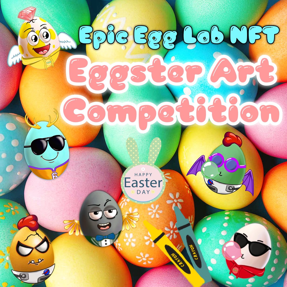 EpicEggLab's tweet photo. The first ever Eggster Art Competition 🥚! Join us and get a chance to win an NFT or even 1 Solana! Details on Instagram! Links in bio!

#nft #nfts #epicegglab #epicegglabnft #solananft #solananfts #nftlaunch #eggsterart #eggster #easter #egg #art #drawing #nftgiveaway https://t.co/jW22zNG5ng
