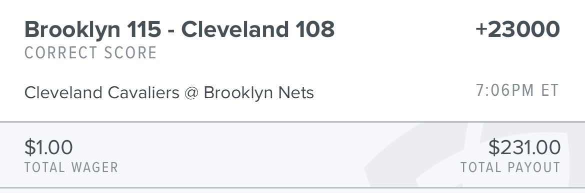 LoneMoneyline's tweet photo. “Your only regret is gonna be that you didn’t buy more” 😭😭😭 +23000 I’ll take it! 😂😂😂 #bettingtwitter #exactscore @FDSportsbook https://t.co/2X4Ele47y9