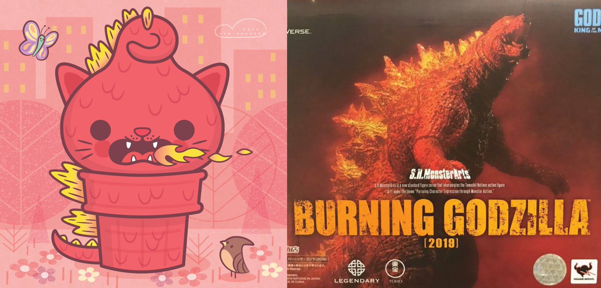 kittycones's tweet photo. Someone minted the 1/1 "Burning Kaiju Kitty Cone" today! I so enjoyed designing this being a huge kaiju fan & Godzilla toy collector! 😍👀🦖🔥🐱🍦
#kaiju #gojira #godzilla #sofubi #sofubicollector https://t.co/ZQQEQsJUrg