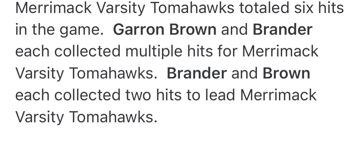 Merrimack HS Baseball tweet media