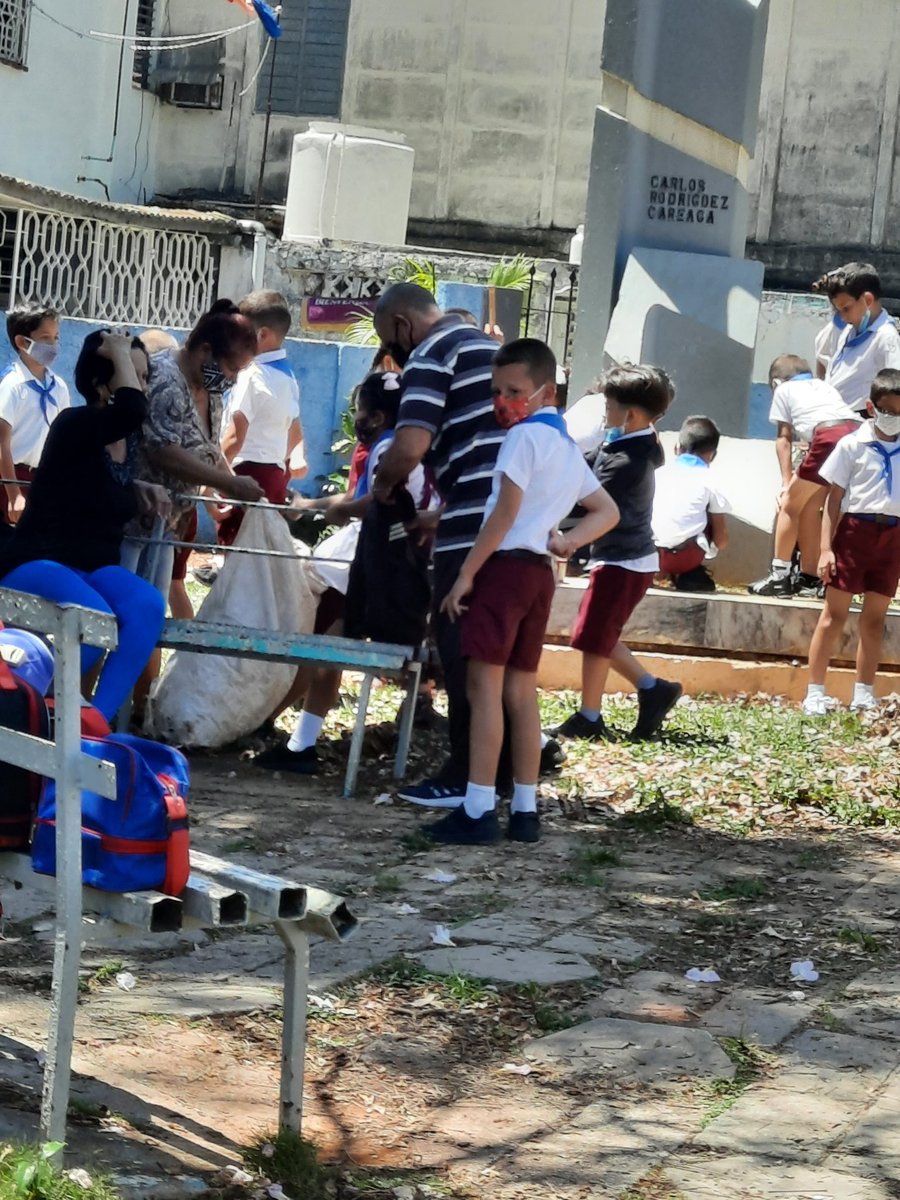 Todas las hojas pal saco, así aprenden los niños de #Cuba a proteger el medio ambiente.  #VamosConTodo #CubaViveYTrabaja