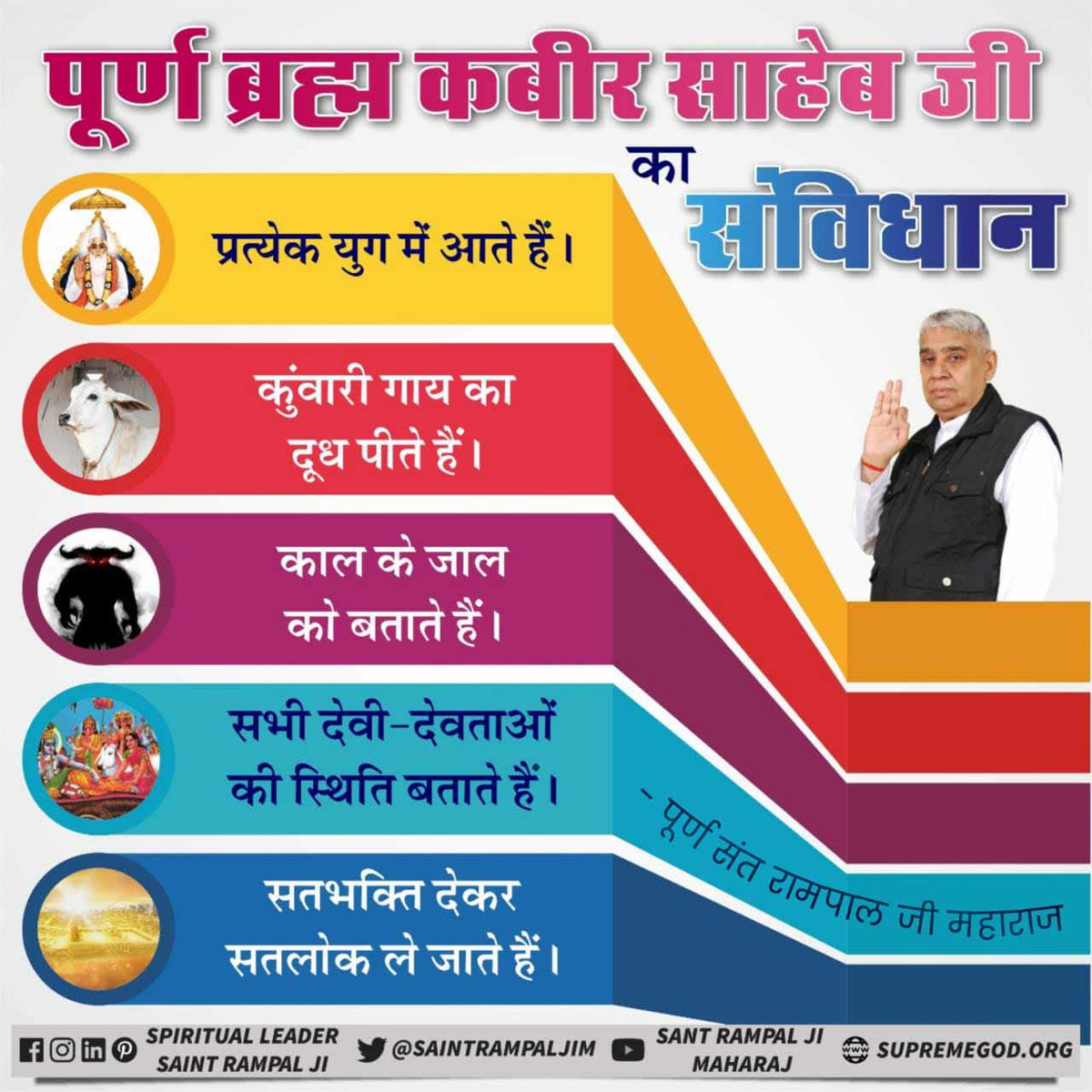 भगवान का संविधान –
जो न्यायधीश बेगुनाह 
को सजा करता है 
अन्याय करता है 
उसे घोर कष्ट मिलता है 
तथा नरक व 84 में जाता है।
👇👁👁
🙏🙏अधिक जानकारी के लिए Sant Rampal Ji Maharaj Youtube Channel पर Visit करें। 📺📺