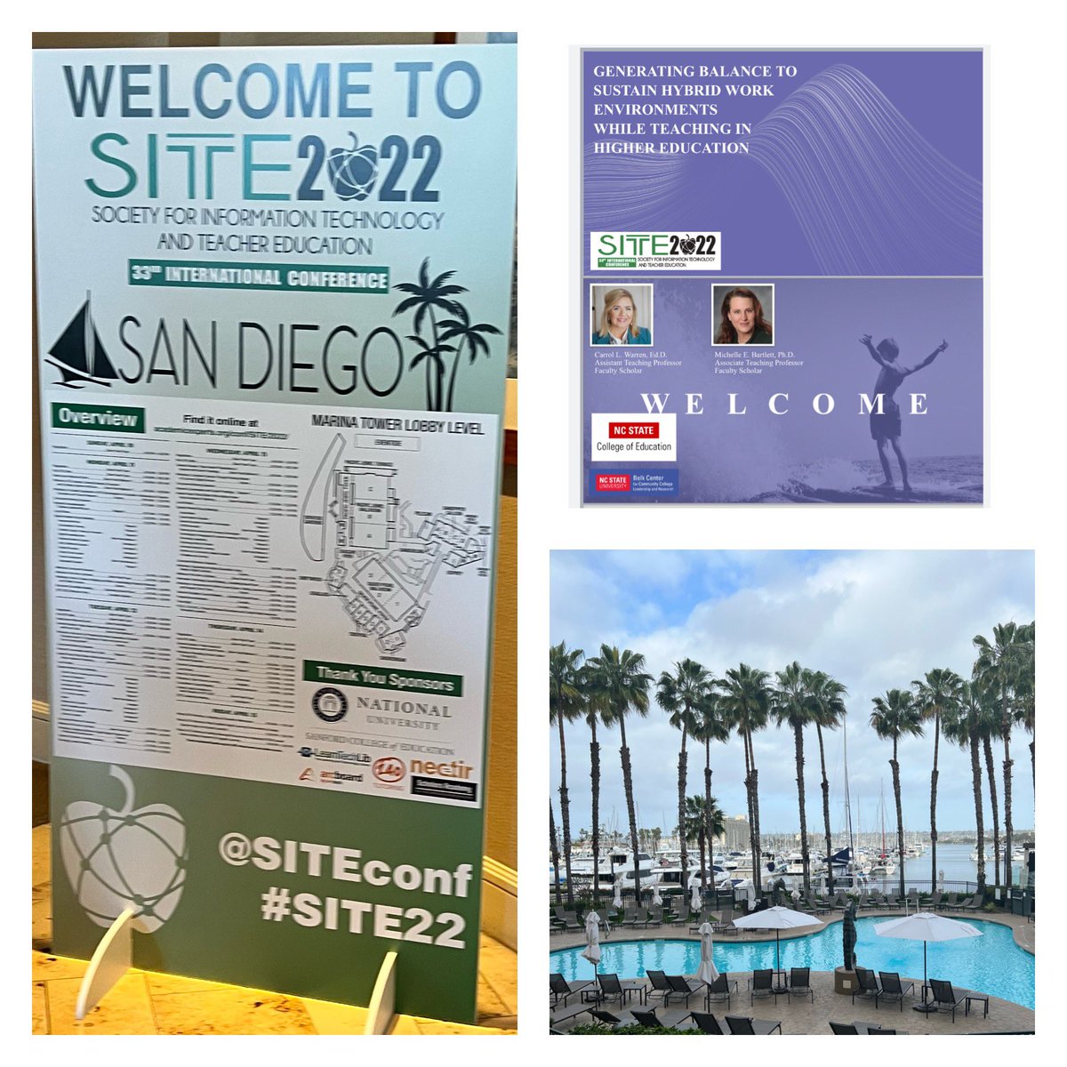 DrCarrolWarren's tweet photo. Awesome week so far! Thanks @SITEconf #SITE2022 for having an amazing conference in a beautiful space! @DrMBartlett @drjamesbartlett @fmbrewington #teachingonline #maintainingbalance #hyflex #hybrid #workplacelearning https://t.co/9tAzWiihFz