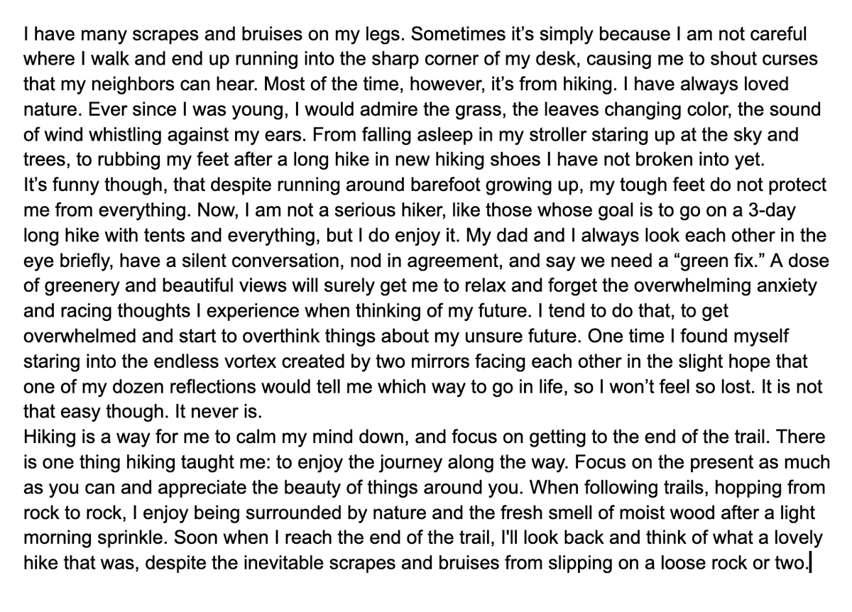 HumansofUCSB's tweet image. 𝐀𝐥𝐲𝐬𝐬𝐚 𝐀𝐥𝐚𝐧𝐢𝐬
𝐏𝐬𝐲𝐜𝐡𝐨𝐥𝐨𝐠𝐢𝐜𝐚𝐥 𝐚𝐧𝐝 𝐁𝐫𝐚𝐢𝐧 𝐒𝐜𝐢𝐞𝐧𝐜𝐞𝐬 𝐌𝐚𝐣𝐨𝐫/ 𝟏𝐬𝐭 𝐲𝐞𝐚𝐫
"I have many scrapes and bruises on my legs. Sometimes it’s simply because I am not careful where I walk and end up running into the sharp corner of my desk..."