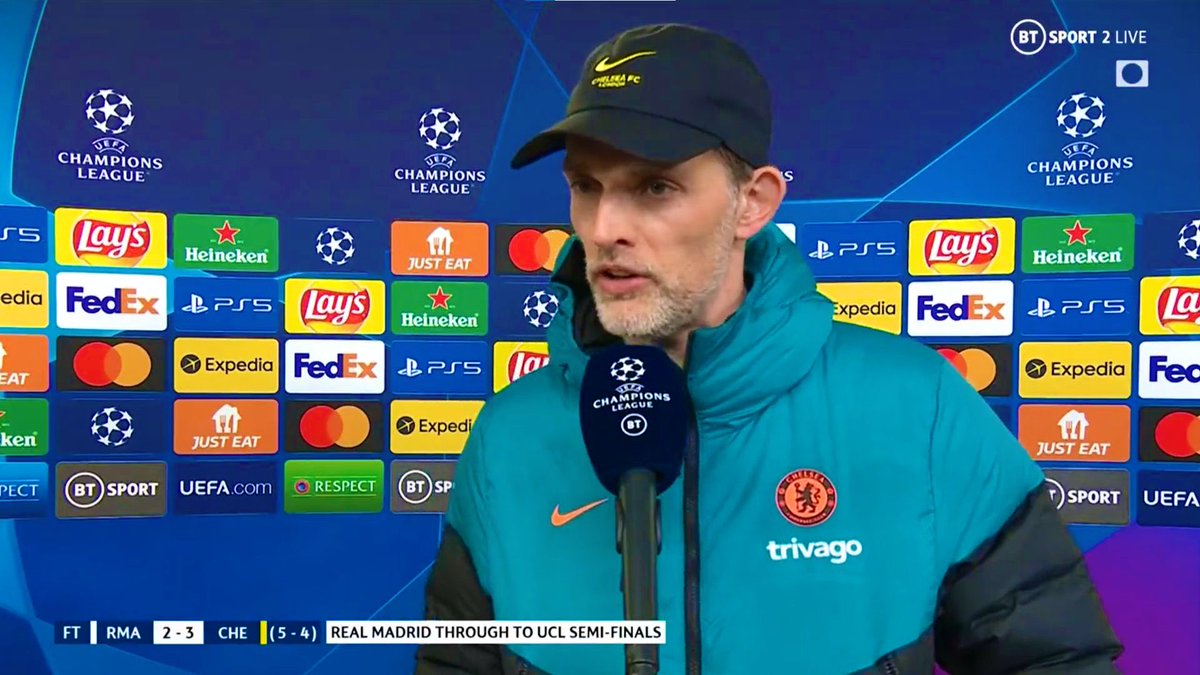 ThierryEnric14's tweet photo. 🗣Tuchel: “Nos sentimos en ambos partidos que había un 51% para el otro lado con las decisiones arbitrales tomadas, pero así es si juegas ante el Real Madrid en la Champions.”
— @btsportfootball https://t.co/vqMWprkUfj