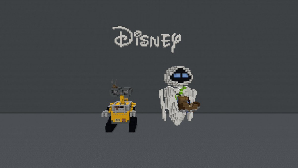 OranjeMC's tweet photo. An old build; WALL-E and EVE from Disney Pixar's WALL-E 🌿

#Minecraft  #minecraft建築コミュ  #Minecraft都市開発 #Minecraftbuilds #Disney #Pixar https://t.co/K9ElJwgH7p