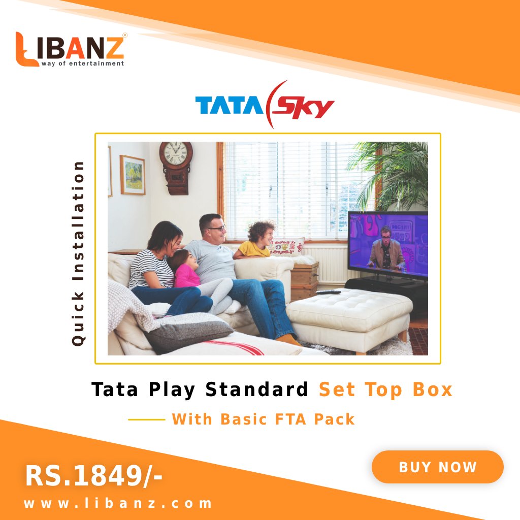 libanzb2b's tweet photo. 💥Libanz India No.1 DTH Seller and Offers Tata Play Standard Set Top Box  with Basic Plan At Rs.1849/-
👉 COD Available 
👉 Quick Installation 
👉 Cashback on DTH
👉 Flat 3% Instant Cashback On Recharge 
For More Visit - https://t.co/BJmvniXn6M 
👉 Order Now +91-8010339339 https://t.co/QajyHTbMdY
