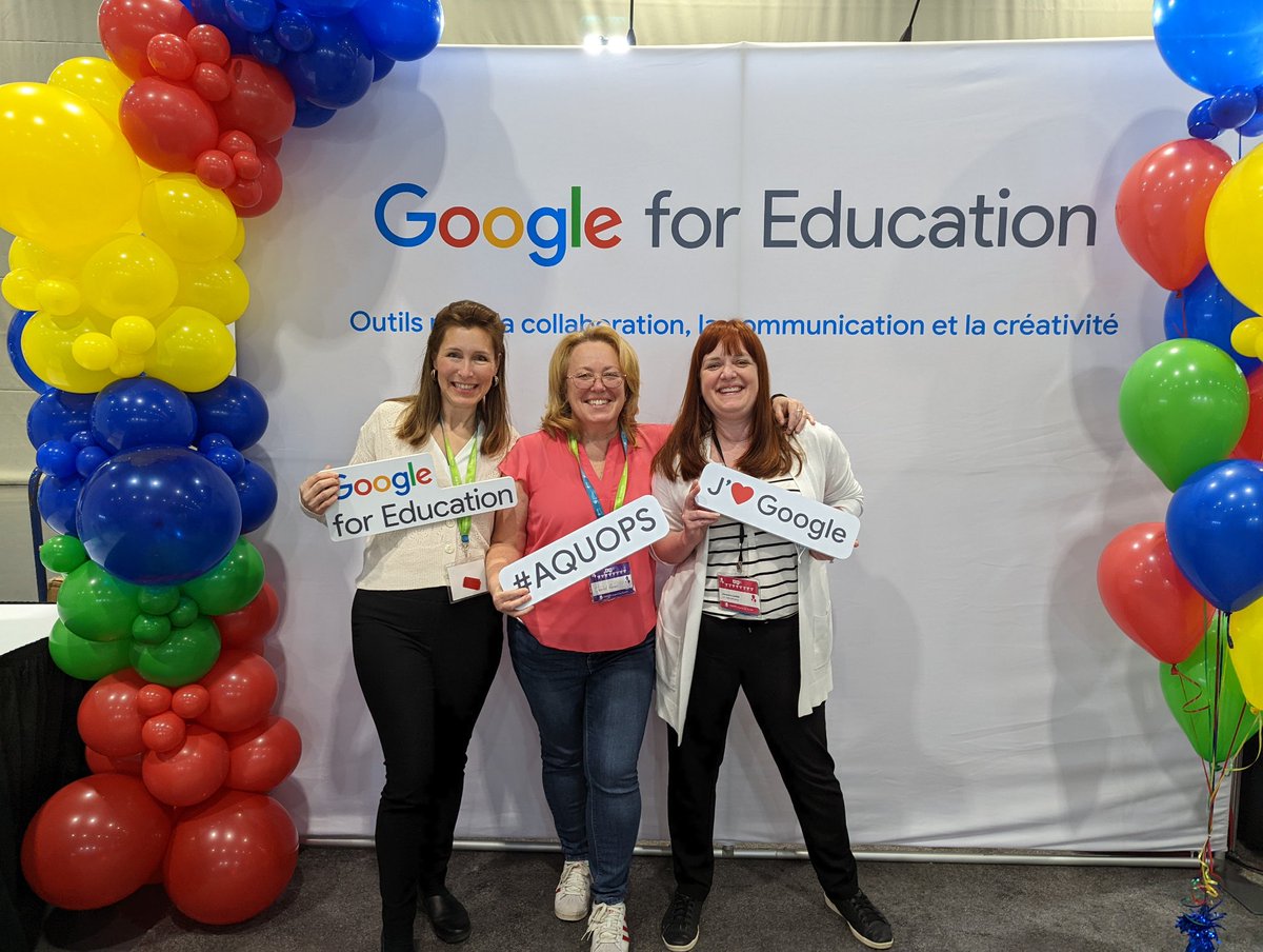 Passez faire un tour chez <a href="/GoogleForEdu/">Google for Education</a> à l'#AQUOPS! On peut même y voir en primeur les nouveaux practice sets et faire une séance photo!