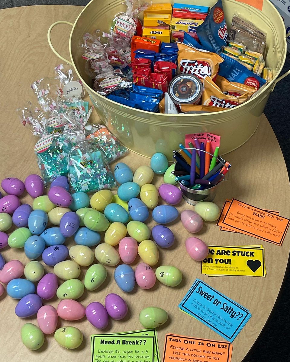 Pauly, the Pauline South Easter bunny, has hidden his 70 eggs and is ready for the staff to start their hunt! (Pauly hopes that the sweet PS staff remembers that he is on a teacher salary, so his Easter surprises may not be that exciting.) #lovemyPSpeeps <a href="/USD437/">Auburn-Washburn</a>