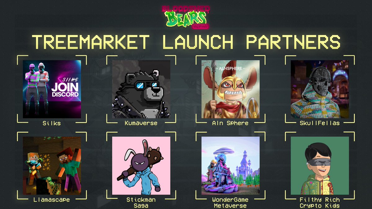 bloodshedbears's tweet photo. 🥳Tomorrow, April 13th at 6PM EST, the long awaited TreeMarket hits the Ethereum block chain.🥳

The shelves are stocked with over 700 WL spots from more than 20 projects. 

We hope you've been stacking up that BLD because you're gonna need it!🩸🐻 https://t.co/QzuNDFGTzc