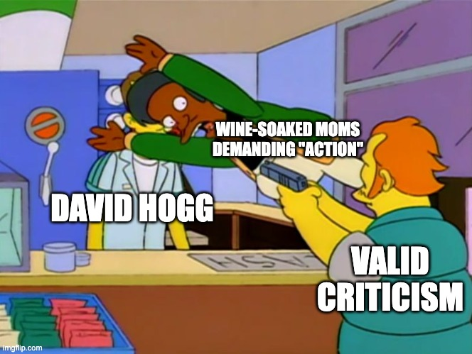 InChainsInJail's tweet photo. I thought it was time to take a stupid meme and turn it into a valid one.
#guncontrol #gunsense #guncontrolnow #marchforourlives #CameraHogg #cougars #MomsDemandAction #MDA #BoxWine #TwoBuckChuck #YouKnowWhatTheyMeanByAction #giggety https://t.co/bK3o8HPmJ6