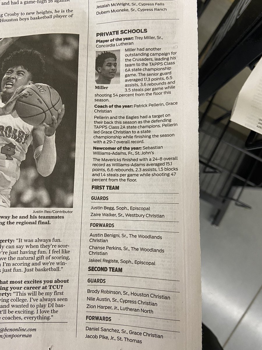 <a href="/NileCertified/">Nile Austin</a> congrats on the recognition from <a href="/HoustonChron/">Houston Chronicle</a> . All Greater Houston 2nd team . <a href="/djones8301/">Doug Jones</a> <a href="/RcsSports/">Jim Hicks</a> <a href="/lancasterbible/">Lancaster Bible College</a> <a href="/CyChristian/">Cypress Christian</a> <a href="/vypehouston/">VYPE Houston</a>