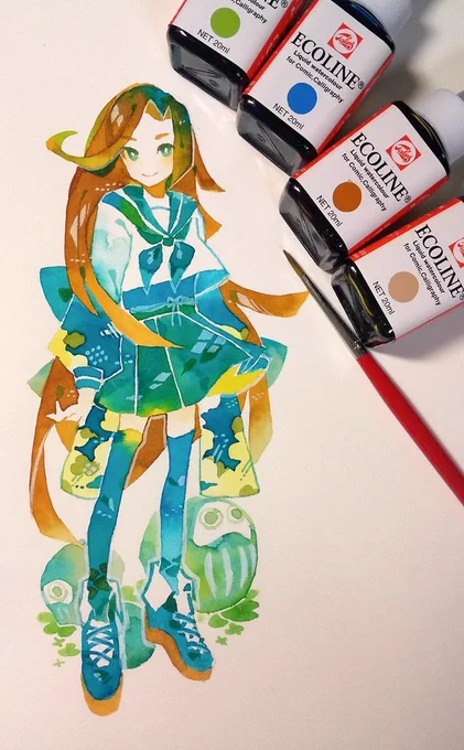 不定期にカラーインクで女の子の絵を描いています✍️
#PortfolioDay 