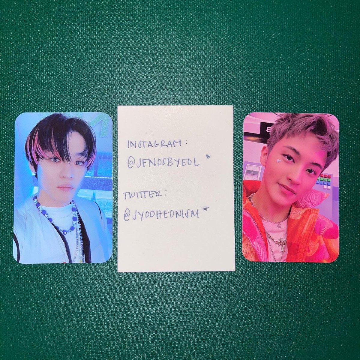 NE0LUVCLUB's tweet photo. wtt glimo deluxe pcs [usa/ww mb]

have -
• chenle deluxe 
• mark deluxe 

[both have very minor manufacturing defects on back]

want -
•jeno !!!! 

please read carrd b4 dm! thank you~ https://t.co/l2lEToPAqK
