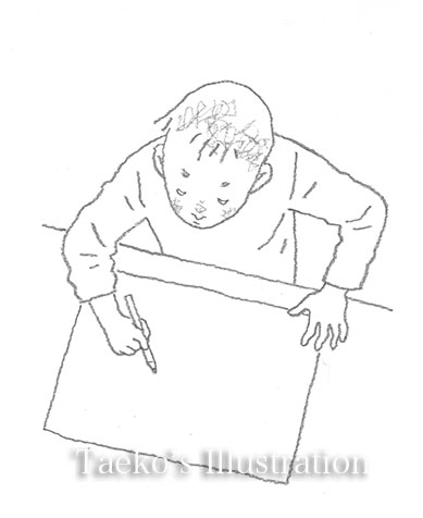 先日発売になった伊集院静さんのエッセイ「タダキ君、勉強してる?」にはカットを6点描いてます。
カットの仕事ってチョー久しぶりです。 