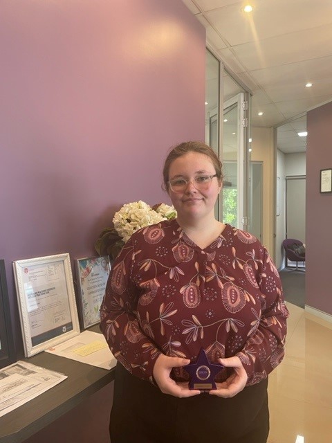 CouttsLegal's tweet photo. A big congratulations to Amelia for being awarded Employee of the month! 🤩

#couttsfam https://t.co/D7ULSgSgAS