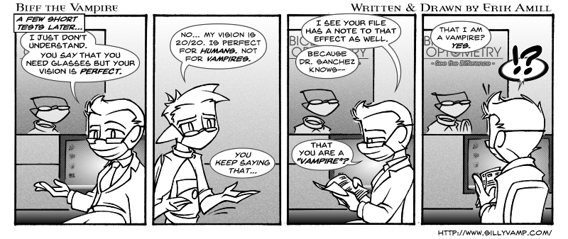 ProphetEKA's tweet image. Name's Erik. Artist/Cartoonist. Creator of the webcomic 'Biff the Vampire'. I draw silly things. = )

Links:
- BtV (Comic): sillyvamp.com
- Art Tumblr: propheka.tumblr.com
- Patreon: patreon.com/ProphetEKA
- Job Q's: jobs (at) ProphEKA (dot) com

#PortfolioDay