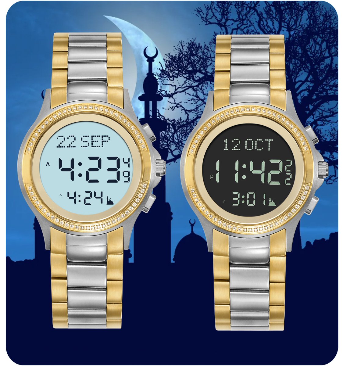 oliverwang17's tweet photo. Worldwide Prayer Times
Digital Compass for Qibla Direction
Daily Alarm and Prayer Alarms
Arabic or English Language
Water Resistant
Brand: alazan
Watch Shape: Square
Band Material: Stainless steel
Display Type: Digital https://t.co/EDE7JREPei