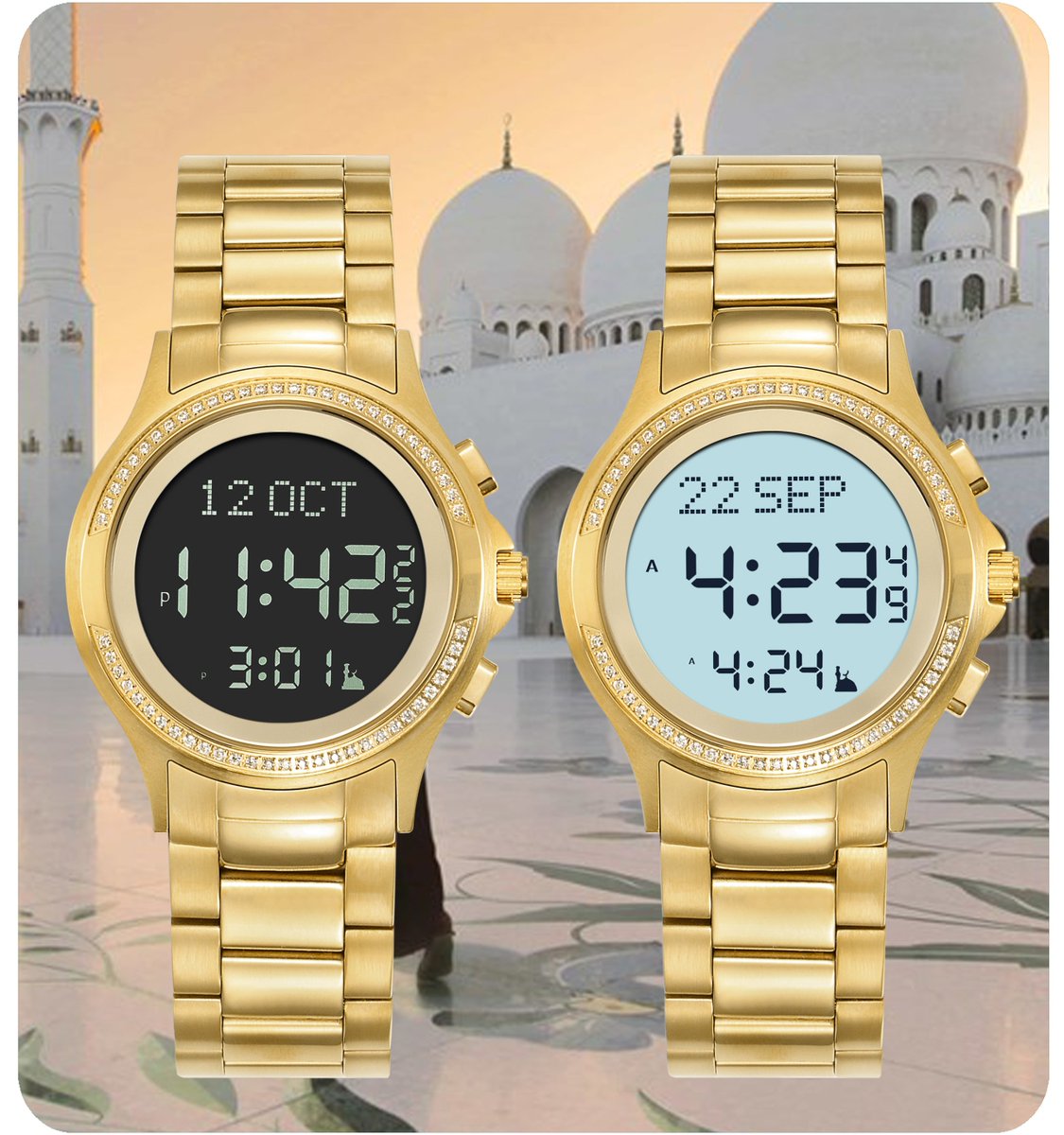 oliverwang17's tweet photo. Worldwide Prayer Times
Digital Compass for Qibla Direction
Daily Alarm and Prayer Alarms
Arabic or English Language
Water Resistant
Brand: alazan
Watch Shape: Square
Band Material: Stainless steel
Display Type: Digital https://t.co/EDE7JREPei