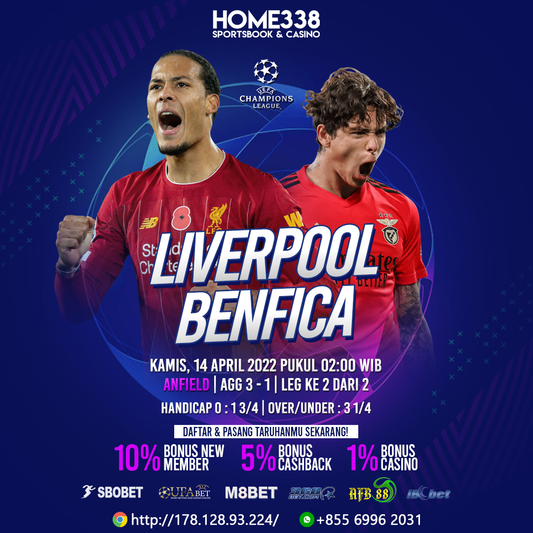 home338com's tweet photo. Liverpool vs Benfica
Leg Kedua pada Kamis, 14 April 2022 Pukul 02.00 WIB

Pasang Taruhanmu Hanya di HOME338, Karena Menang Berapapun Pasti Dibayar!

Link HOME338 : https://t.co/4Rb9579ZQS
#ChampionsLeague #UCL #Liverpool #YNWA #Jadwalbola #Home338 https://t.co/63F3Hy707c
