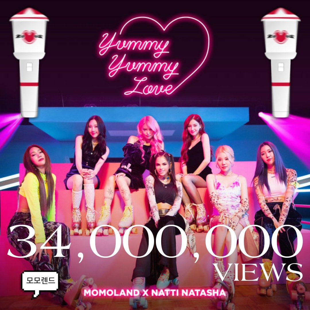 mmld_merries06's tweet photo. Yummy Yummy Love hits 34 Million views on YouTube ❤️lets go and hit 35 Million Views Next Merries. #MOMOLAND #YUMMYYUMMYLOVE 
#모모랜드 

https://t.co/MNG81jlQbH https://t.co/ckTOy4KQ8Q