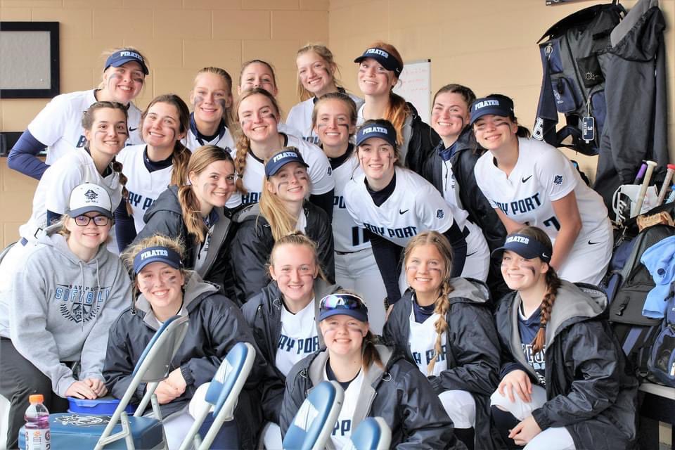 BayPortSoftball's tweet photo. Improves their record to 5-0 with another 13-0 (6) victory over GBSW. Winning pitcher was @alexiswatson0 game MVP was @12_emmak and @J_Szelagowski https://t.co/G2xINDqlQX