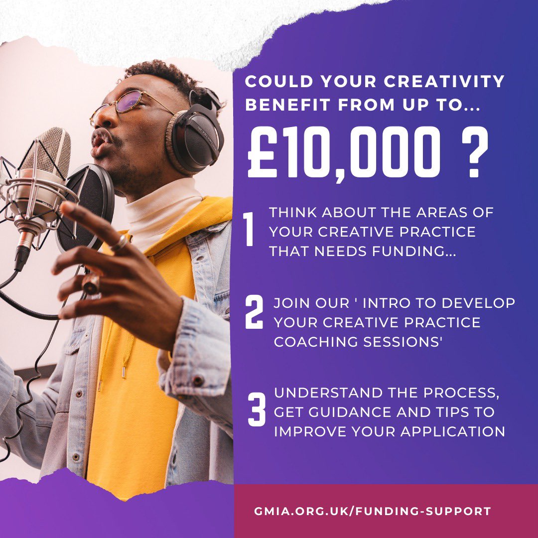 When it comes to #fundraising for music, video, and tour projects,  we've got you covered. Help to develop and improve your application is here! Sign up to join our DYCP Coaching Sessions for real-time guidance.
💻gmia.org.uk/funding-suppor…
**
🔗 LINK IN BIO | View Events <a href="/gmiauk_/">GMIA</a>