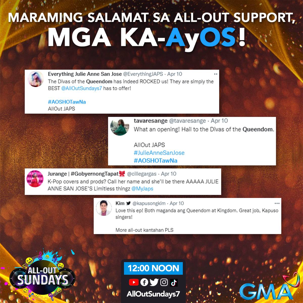All-Out Sundays tweet media