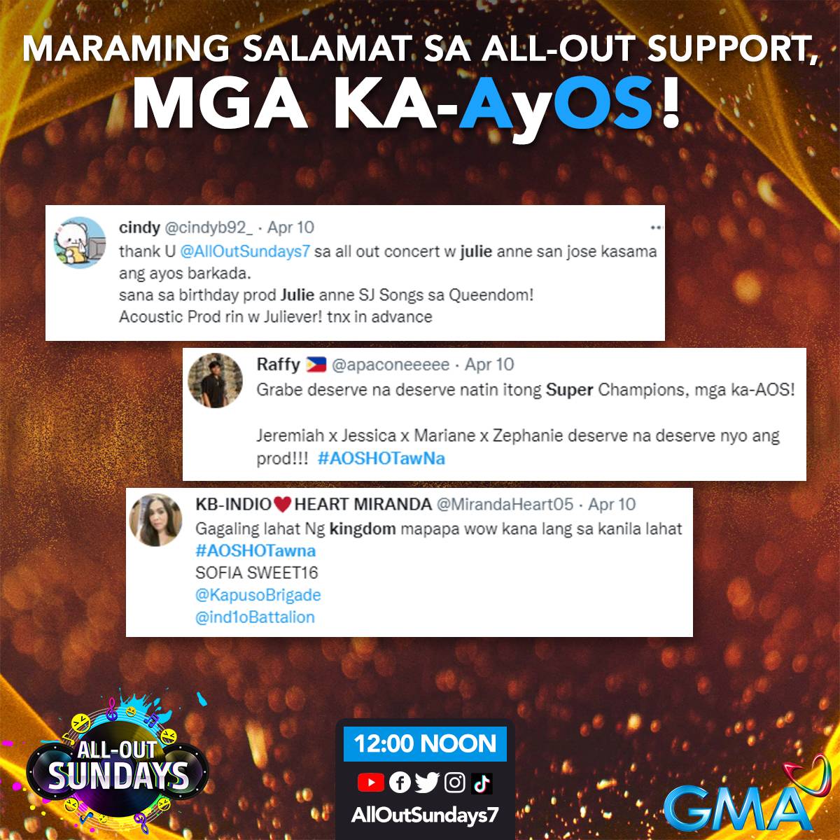 All-Out Sundays tweet media