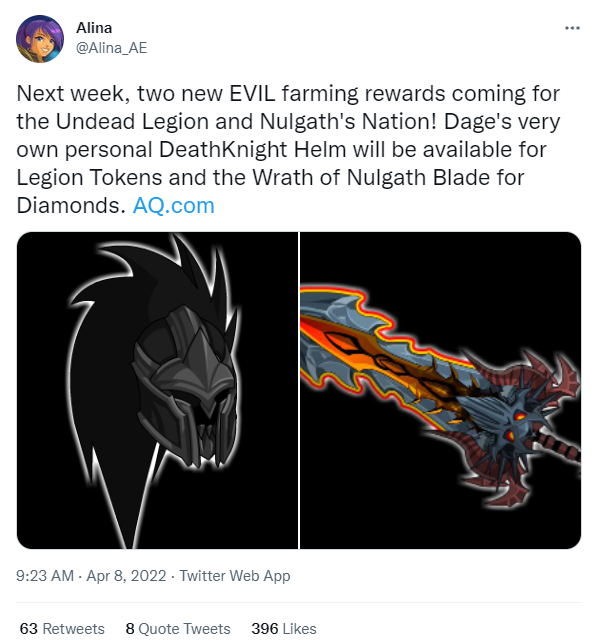 AQW News Source ⚔️ on Twitter "Gather those Legion Tokens and Diamonds