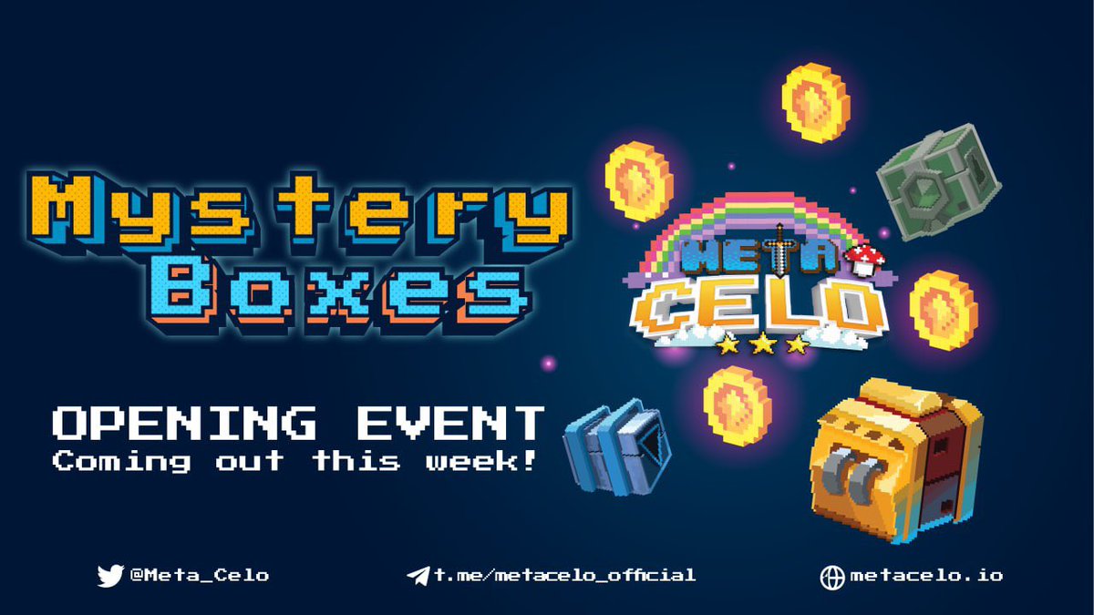 ✨ MetaCelo Introduces The Mystery Box Opening Feature ✨

We are happy to inform that the Mystery Boxes are able to be opened this week! Let's get ready with your boxes!

🍣 Buy at SushiSwap (Celo Network): 
app.sushi.com/swap?inputCurr…

🔮 Contract: explorer.celo.org/address/0xF360…